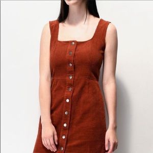Urban Outfitters corduroy button-up jumper dress